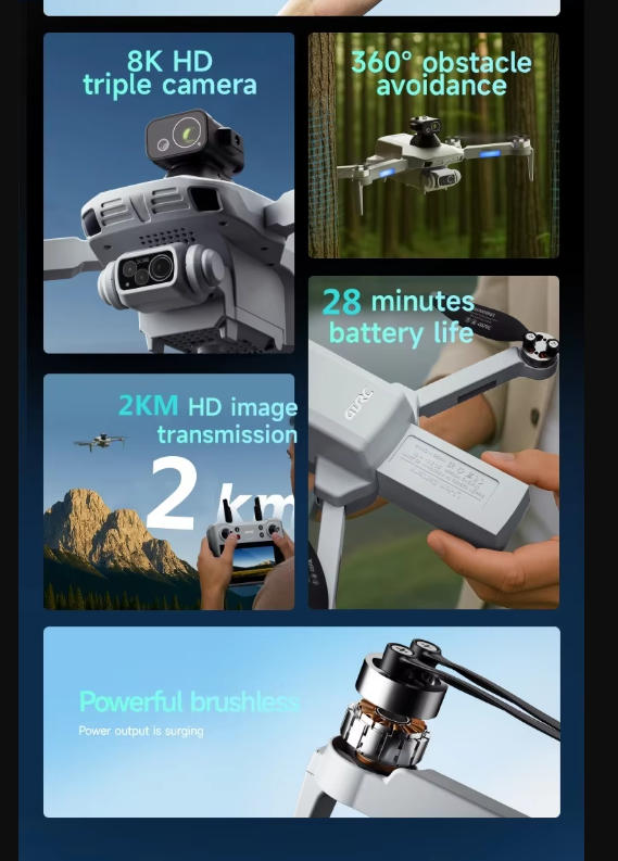 Drone Controller Screen - Grote GPS-scherm drone met borstelloze motor,