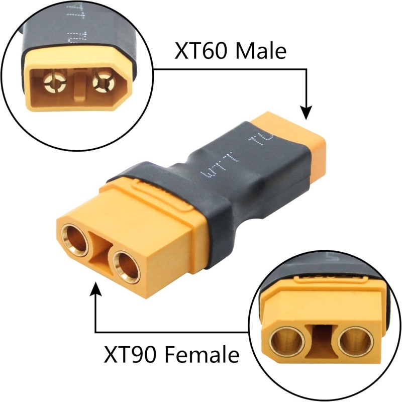 2PCS XT90 naar XT60 Adapter Ma - Drone Battery Adapter recensie en prijs