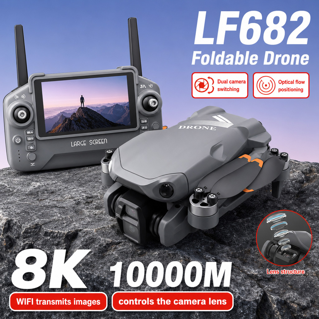 Luchtfoto LF682 Drone 8K HD Du - Drone Controller Screen recensie en prijs